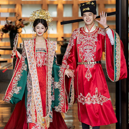 Song Dynasty Women's Chinese Wedding Gown Clothes Linxiaqingfeng 林下清风 Men's Customs Traditional Male Hanfu Dress
