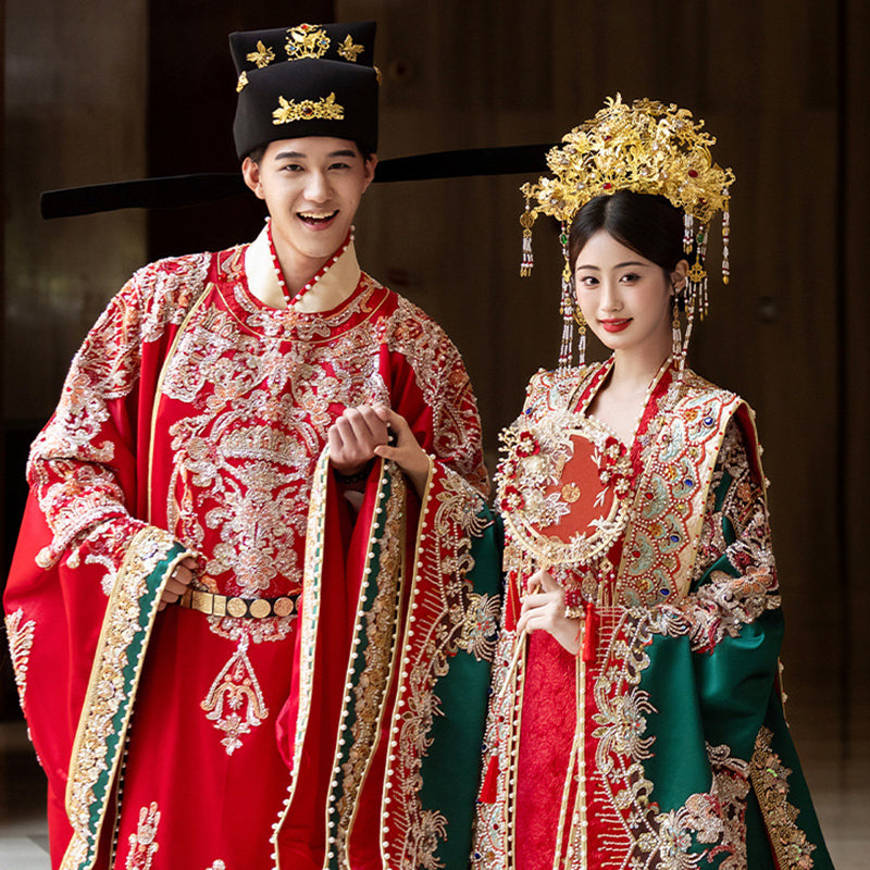Song Dynasty Women's Chinese Wedding Gown Clothes Linxiaqingfeng 林下清风 Men's Customs Traditional Male Hanfu Dress