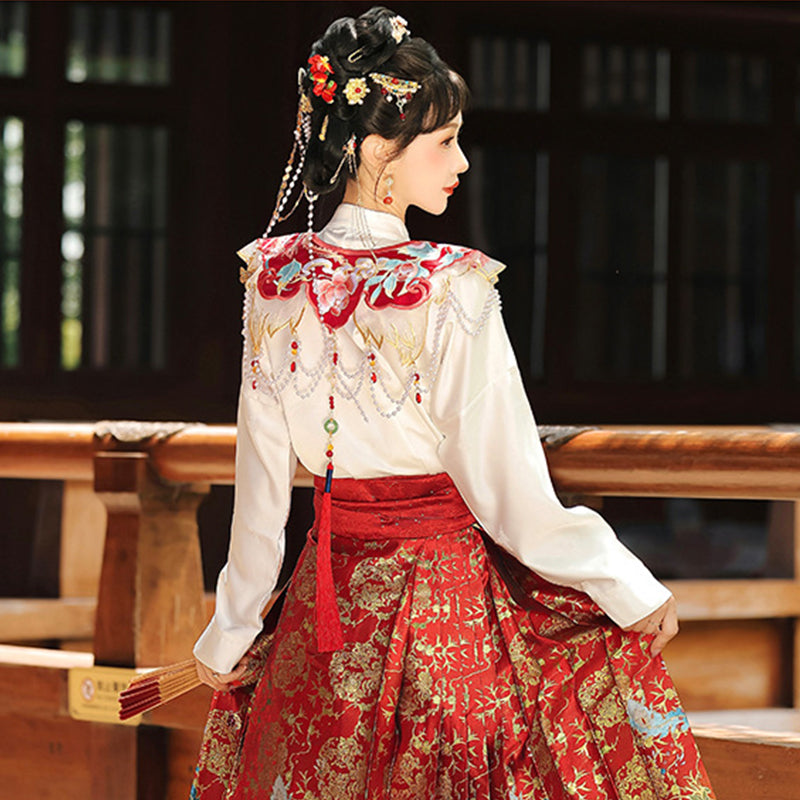 Women's Chinese Wedding Gown Clothes Linfengxi 麟凤栖 Men's Customs Traditional Male Hanfu Dress