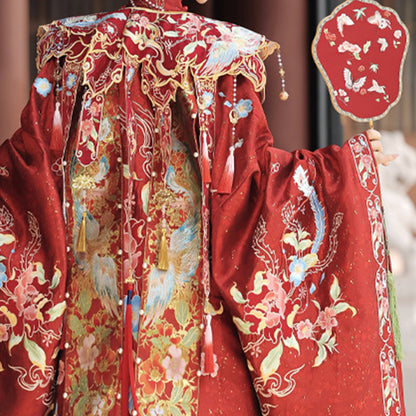 Women's Chinese Wedding Gown Clothes Linfengxi 麟凤栖 Men's Customs Traditional Male Hanfu Dress