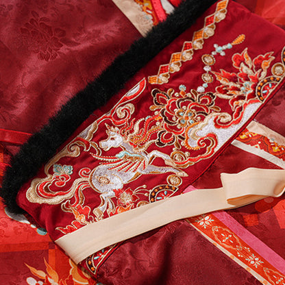 Tang Dynasty Dress Women's Robe Chisui 驰岁 Chinese Style Velvet Lunar New Year Clothing Winter