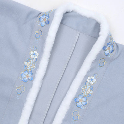 Tang Dynasty Dress Women's Robe Bingtang 冰糖 Chinese Ancient Traditional Style Velvet Clothing Winter