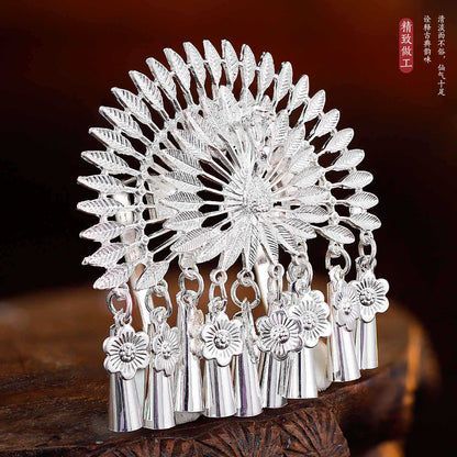 Miao Ornaments Tuji 荼寂 Traditional Chinese Hair jewelry Hanfu Historical Headgear