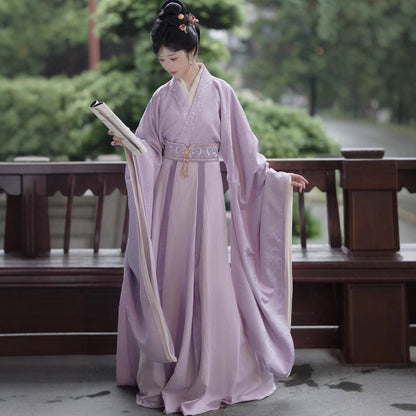 WEIJIN Dynasty Clothing Wangji 王姬 Women's Chinese Traditional Thicken Velvet Hanfu Autumn Winter