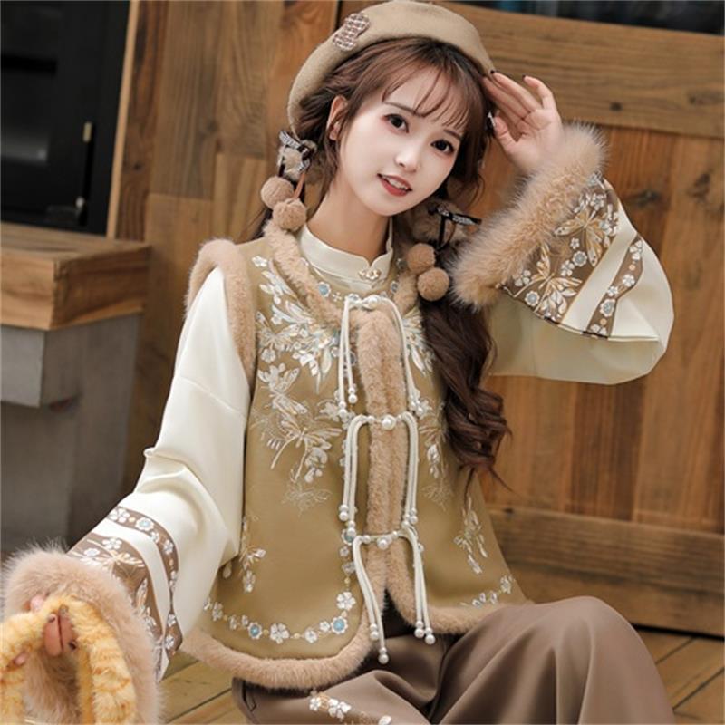 New Chinese Style Clothing Chunxin Xuerongdie "雪绒蝶" Women's Modern  Hanfu Winter Autumn