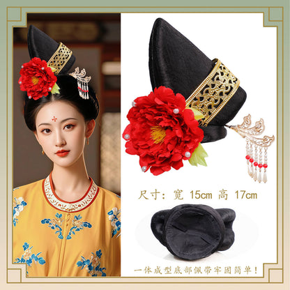 Traditional Chinese Hairstyle Wig Guifei 贵妃 Hanfu Historical Royal Hairpieces