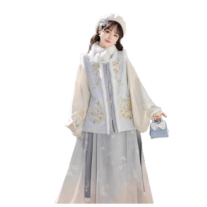 New Chinese Style Clothing Chunxin Huaxiayuemian "花下月眠" Women's Modern  Hanfu Winter Autumn