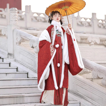 TANG Dynasty Clothing Tianxin 甜心 Ruqun Women's Chinese Traditional Thicken Velvet Hanfu Autumn Winter