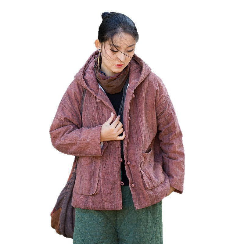 Linen Ticken Coat  Suhui "素晖" Han Element Clothing Women's Modern Hanfu Winter Autumn
