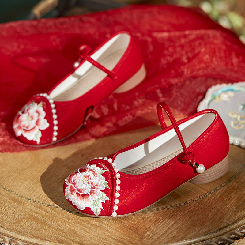 Women's Traditional Shoes Hongluan 红鸾 Chinese Increase Spring Summer Autumn