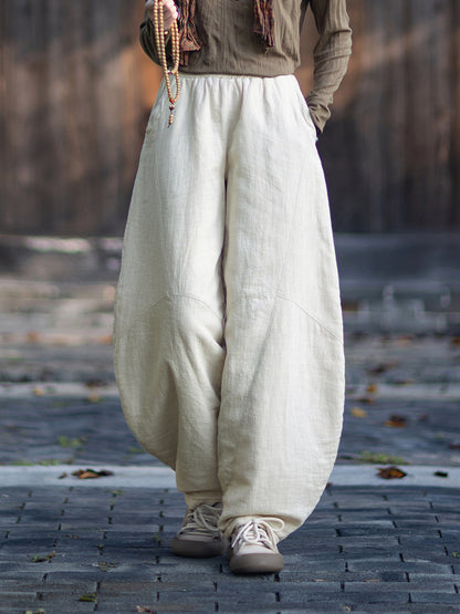 Linen Pants Anran "安然" Han Element Clothing Women's Modern Hanfu Spring Autumn