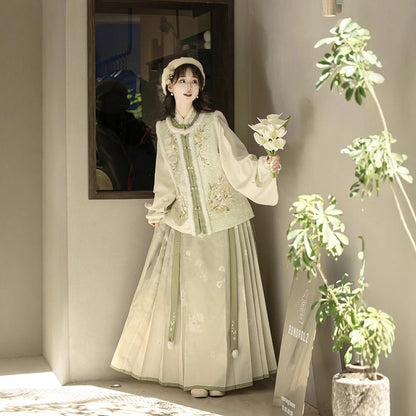 New Chinese Style Clothing Chunxin Huaxiayuemian "花下月眠" Women's Modern  Hanfu Winter Autumn