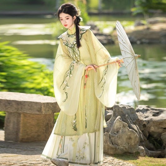 MING Dynasty Dress Women's Shuiyexiang 水夜香 Hanfu  Spring Summer Autumn
