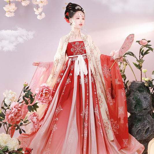 TANG Dynasty Hanfu Women's Fanhua Yu 繁花语 Skirt  Spring Summer Autumn