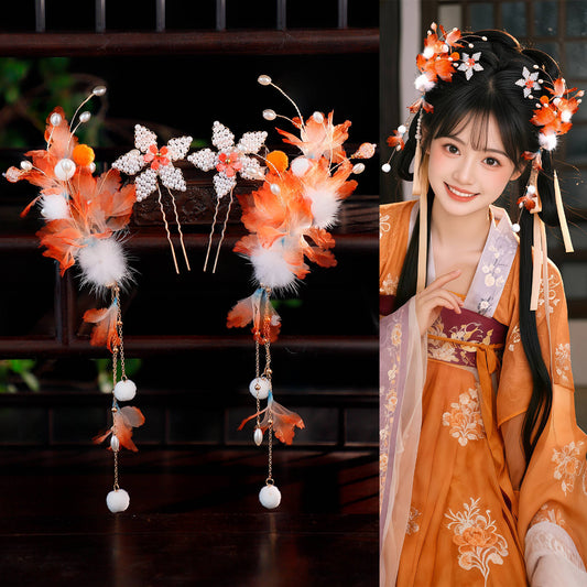 Traditional Chinese Hair jewelry Chengxu 橙絮 Hanfu Historical Headgear