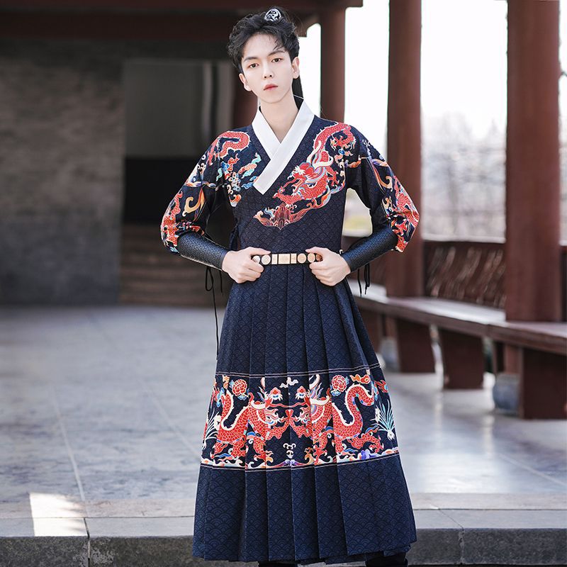 Ming Dynasty Dress Men Feiyu suit Hanfu Cos Clothing Male Jinyiwei 锦衣卫