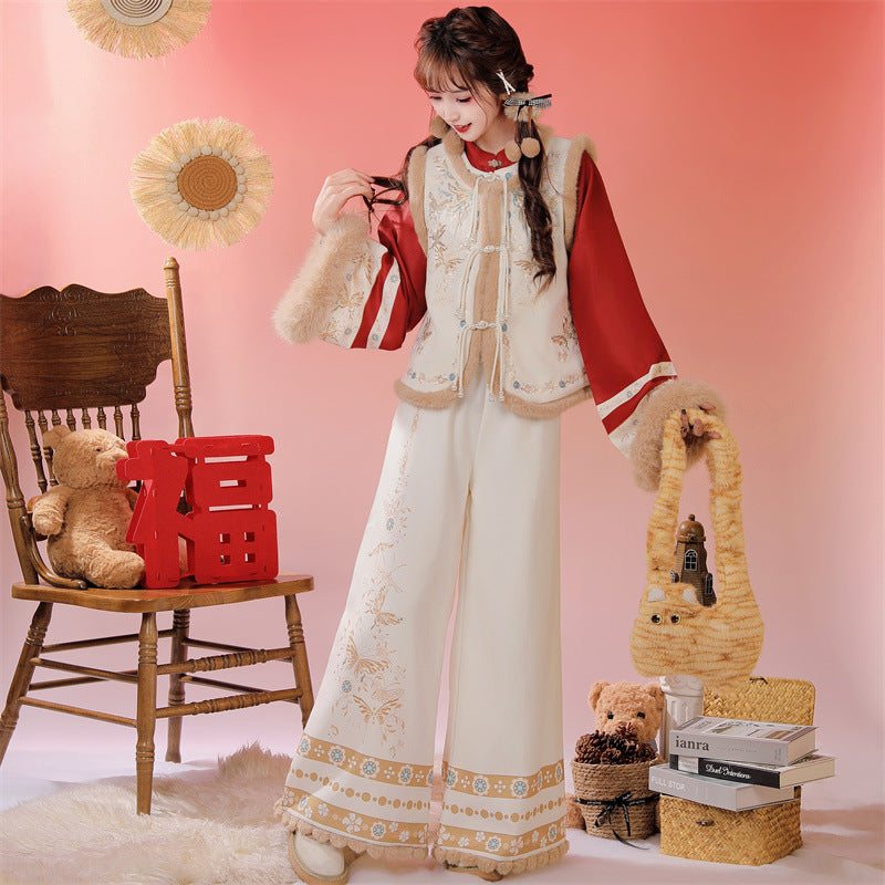 New Chinese Style Clothing Chunxin Xuerongdie "雪绒蝶" Women's Modern  Hanfu Winter Autumn