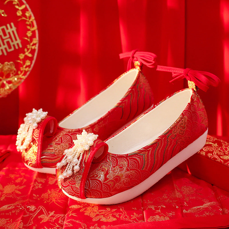 Women's Traditional Shoes Zhiyue 织月 Chinese Internal Increase Head Tilted Spring Summer Autumn Winter