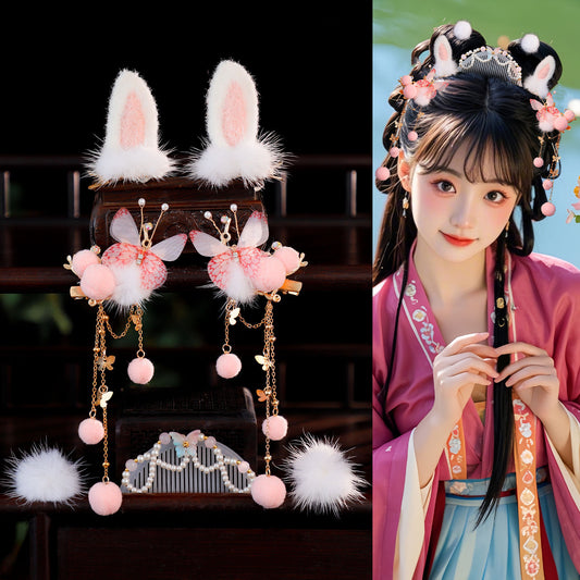 Traditional Chinese Hair jewelry Yingdie 樱蝶 Hanfu Historical Headgear