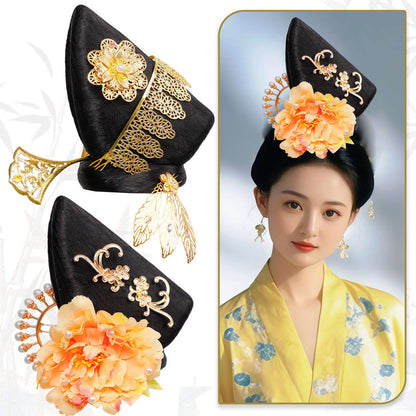 Traditional Chinese Hairstyle Wig Guifei 贵妃 Hanfu Historical Royal Hairpieces