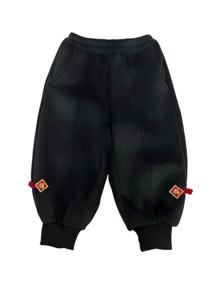 Children's Traditional boy's Clothing Duofu 多福 Chinese Kid's Lunar New Year Velvet Hanfu Suit