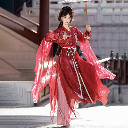 XIA 侠 Women's Dress Xiaodongxie 小东邪 Traditional Chinese Hanfu Cos Clothing Spring Summer Autumn