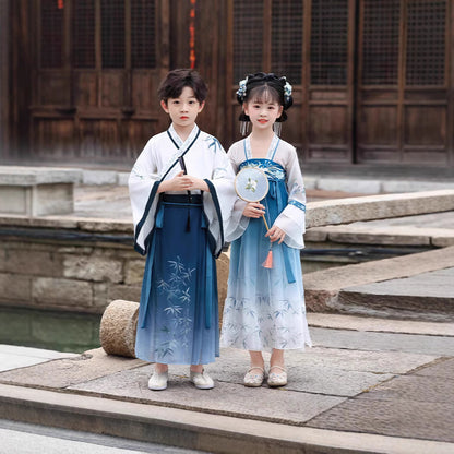 Children's Mozhu 墨竹 Hanfu Suit Spring Summer Autumn