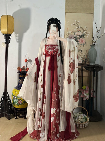 TANG Dynasty Dress Women's Zhuohua 灼华 Ruqun  Spring Summer Autumn