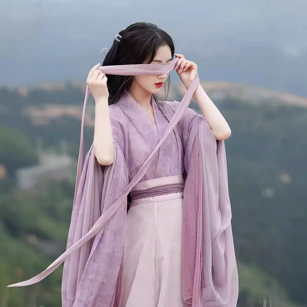 Weijin Dynasty Women's Dress Warring States Banxia 半夏 Traditional Chinese Hanfu Clothing Spring Summer Autumn