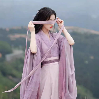 Weijin Dynasty Women's Dress Warring States Banxia 半夏 Traditional Chinese Hanfu Clothing Spring Summer Autumn