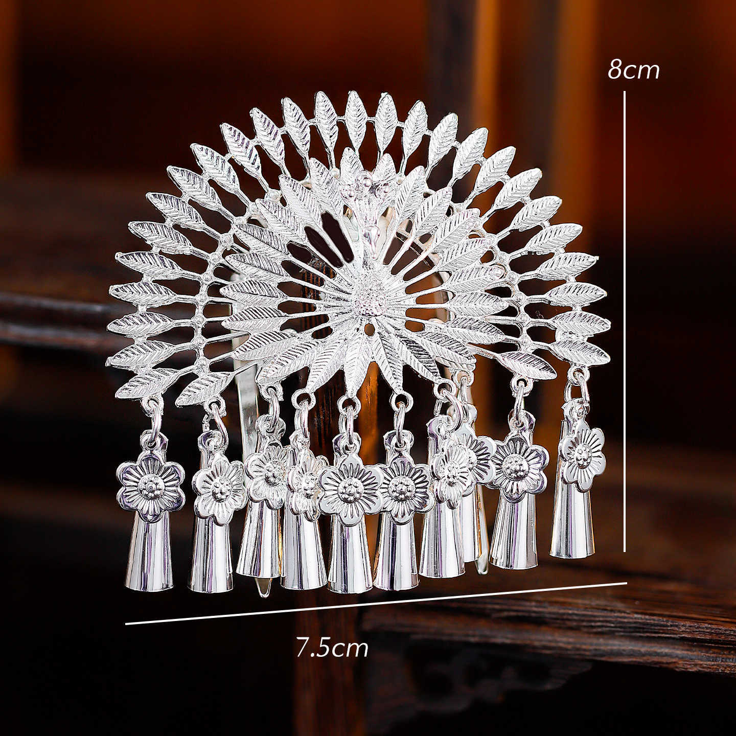 Miao Ornaments Tuji 荼寂 Traditional Chinese Hair jewelry Hanfu Historical Headgear