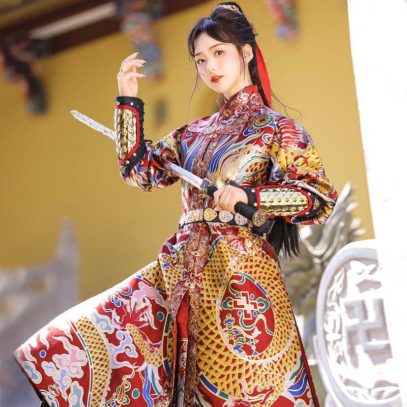 Ming Dynasty Dress Women Feiyu suit Hanfu Cos Clothing Qianhu 千户