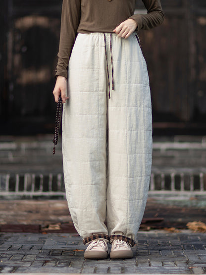 Ticken Linen Pants Guyin "谷音" Han Element Clothing Women's Modern Hanfu Winter Autumn
