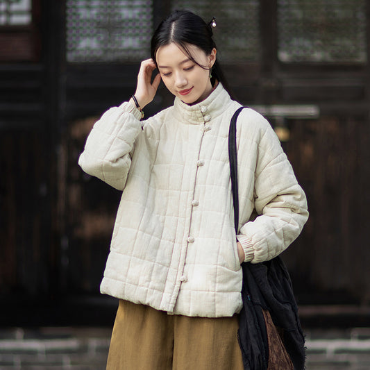 Linen Coat Xiyuan "息缘" Han Element Clothing Women's Modern Hanfu Winter Autumn