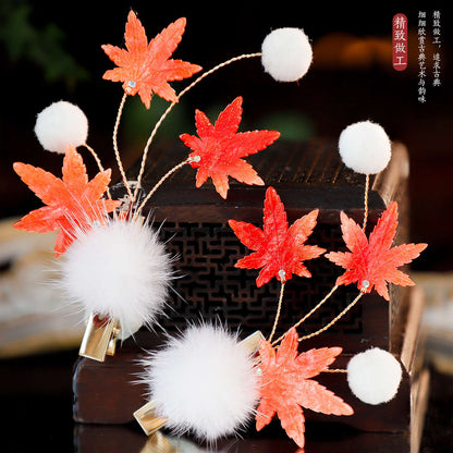 Traditional Chinese Hair jewelry Feng 枫 Hanfu Historical Headgear