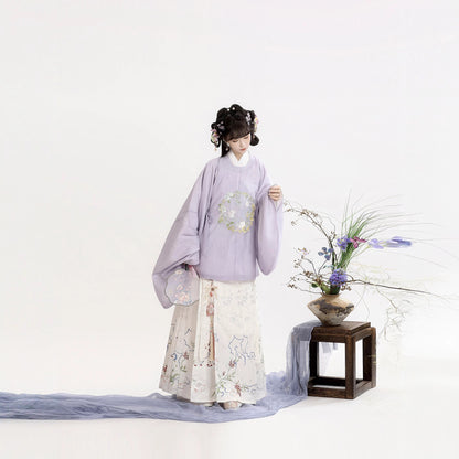 Ming Dynasty Mamian Clothing Yuemian 月眠 Women's Chinese Traditional Hanfu Autumn Spring
