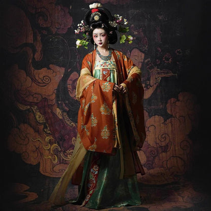 Chinesisches Hanfu-Frauenkleid, das den Bodhisattva führt 引路菩萨 Dunhuang