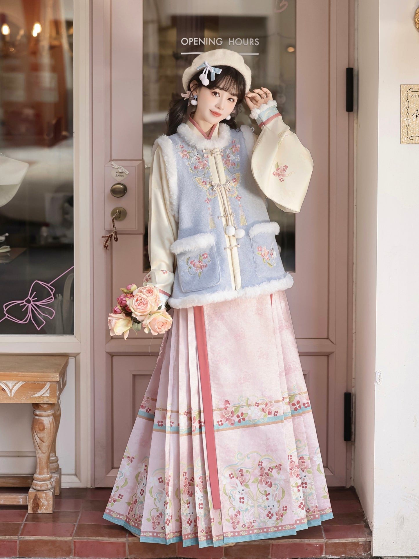 New Chinese Style Clothing Chunxin Dream Nuomitu "糯米兔" Women's Modern  Hanfu Winter Autumn