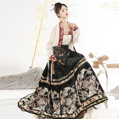 Ming Dynasty Dress Women's Mamian Skirt Fengxi 凤溪 Hanfu Clothing Spring Summer Autumn