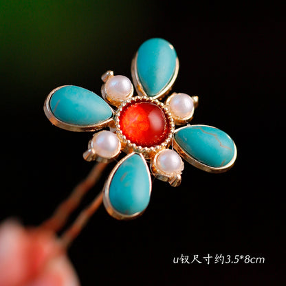 Traditional Chinese Hair jewelry Wangrong 望容 Hanfu Historical Headgear