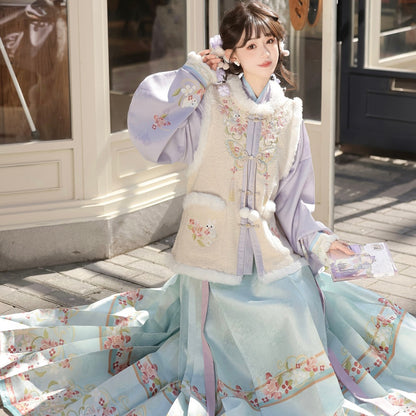 New Chinese Style Clothing Chunxin Dream Nuomitu "糯米兔" Women's Modern  Hanfu Winter Autumn