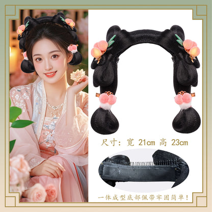 Traditional Chinese Hairstyle Wig Shinv 仕女 Hanfu Historical Royal Hairpieces