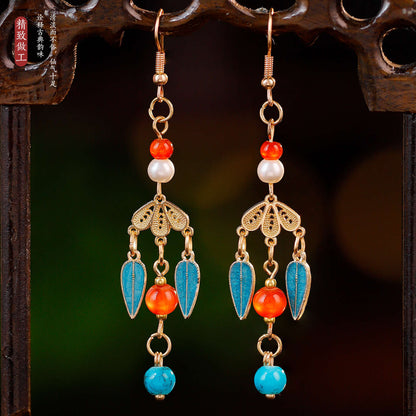 Traditional Chinese Earrings Ningwen 凝温 Hanfu Historical Royal Accessories