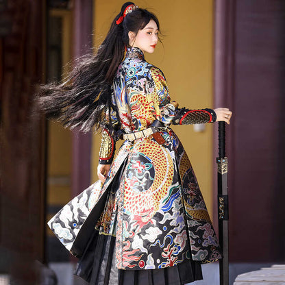 Ming Dynasty Dress Women Feiyu suit Hanfu Cos Clothing Qianhu 千户