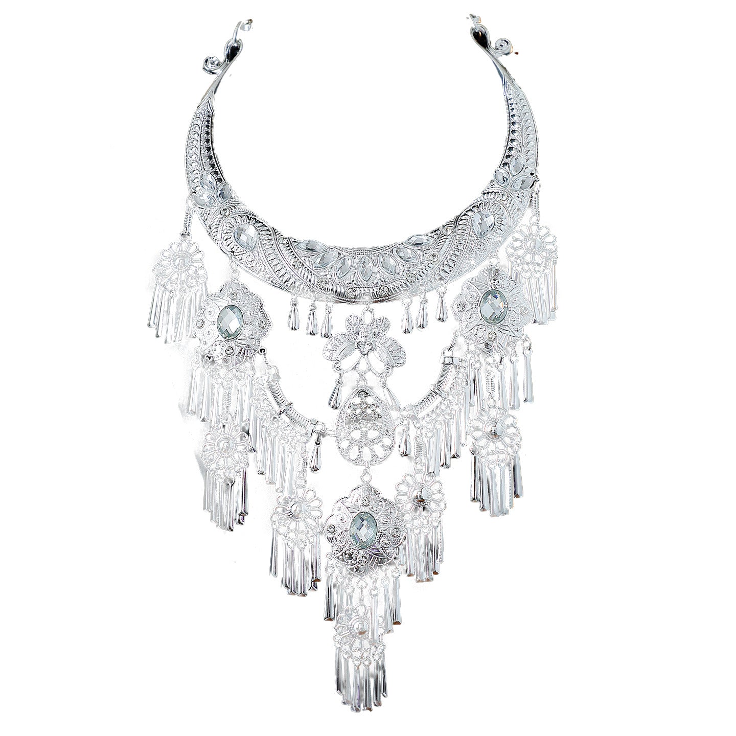 Miao Traditional Chinese Necklaces Niannian 念年 Hanfu Nationality Accessories