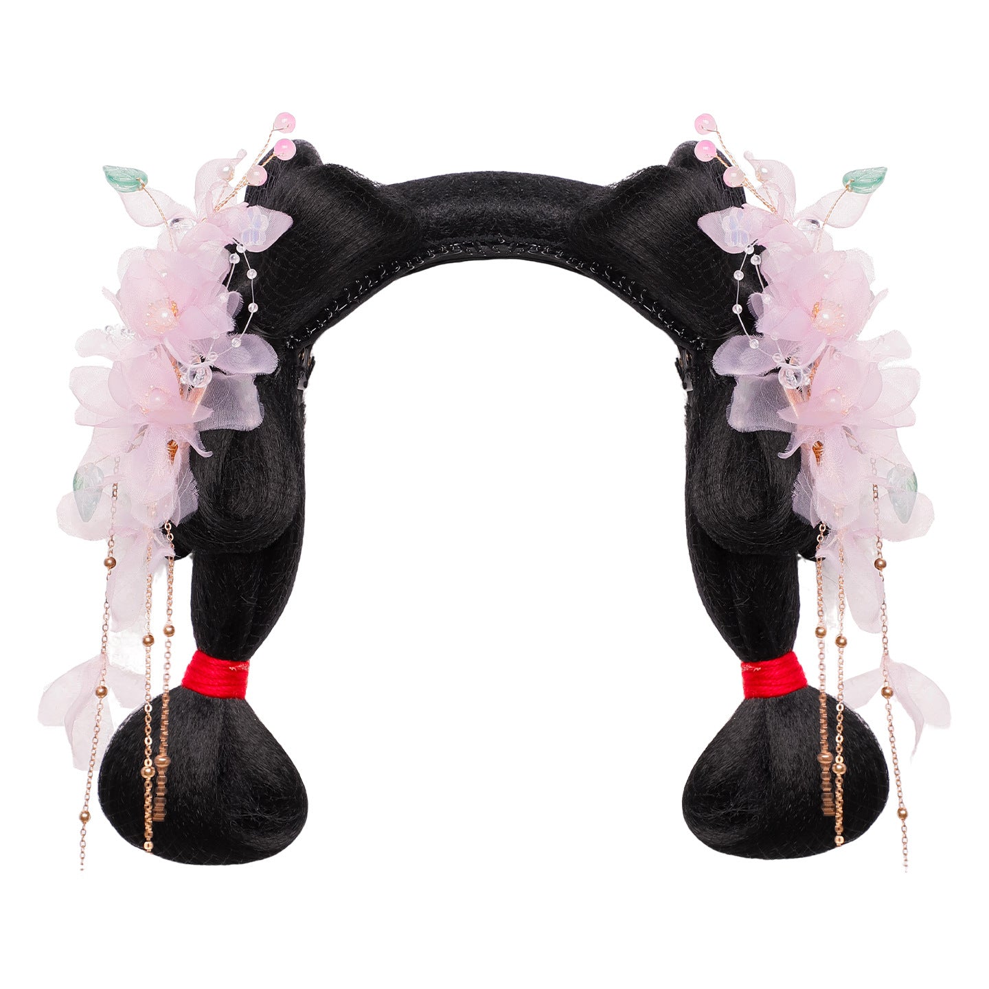 Traditional Chinese Hairstyle Wig Zanghua 葬花 Hanfu Historical Royal Hairpieces