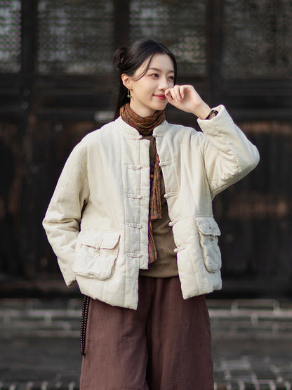 Linen Coat Fengxi "风息" Han Element Clothing Women's Modern Hanfu Winter Autumn