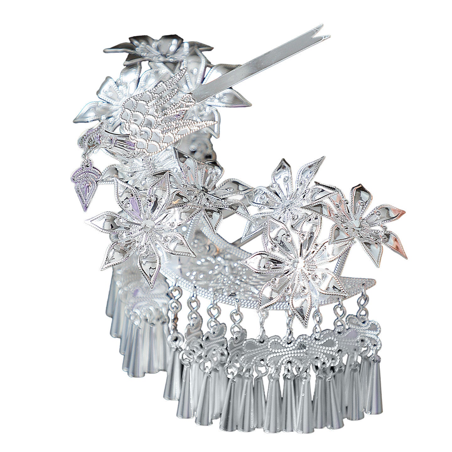 Miao Ornaments Nuomu 诺牧 Traditional Chinese Hair jewelry Hanfu Historical Headgear