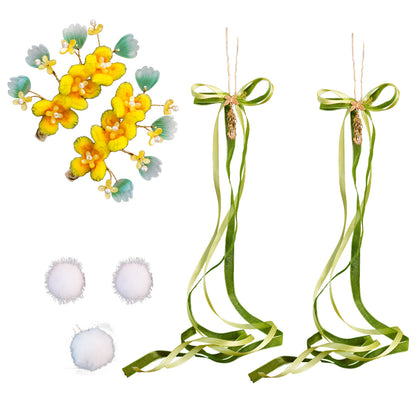 Traditional Chinese Hair jewelry Youcaihua 油菜花 Hanfu Historical Headgear