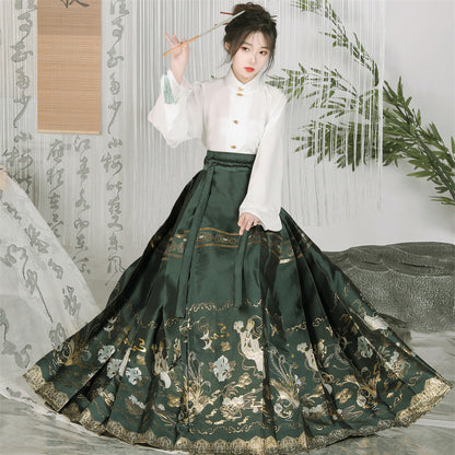 Mamian Skirts Furongfeixian 芙蓉飞仙 Women's Traditional Clothing Chinese Hanfu
